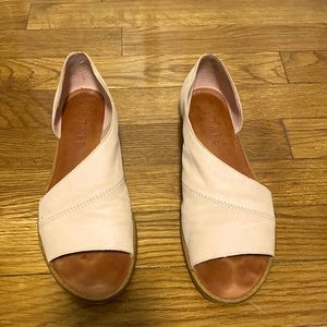 1. State Nude color open toe flats size 7.5